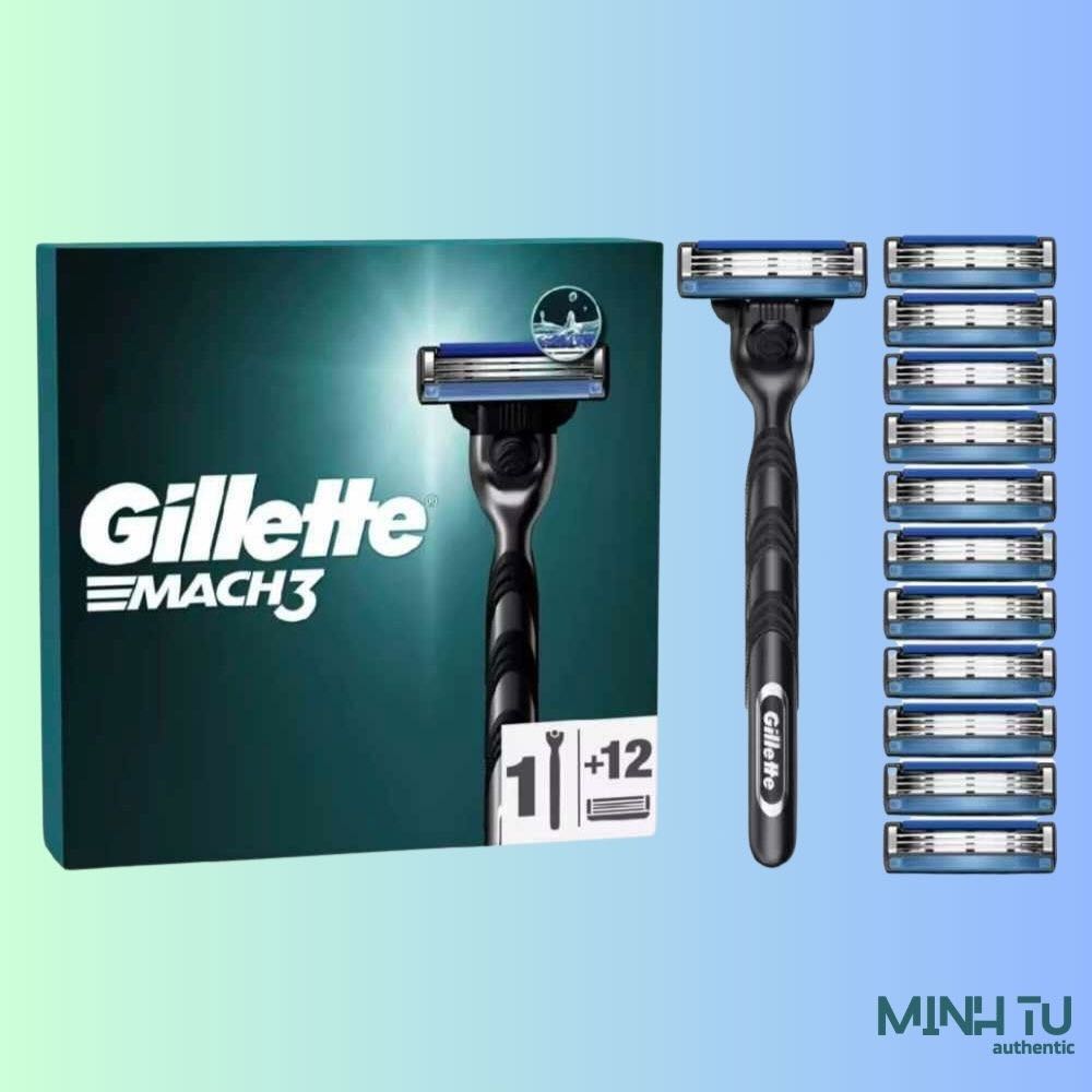 Gillette Mach3 Razor 1 Gillette Razor 12 Blade Refills